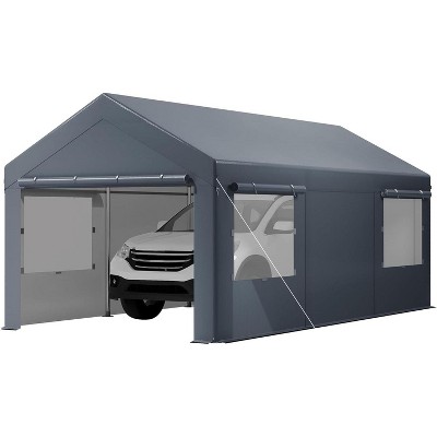 Acekool Carport Canopy – Heavy Duty Portable Garage Shelter with Vent Windows, Easy Assembly, All-Season Protection