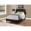 Monarch Specialties Bed Twin Size Platform Teen Frame Upholstered Pu Leather Look Wood Legs Brown Transitional - 2 of 4