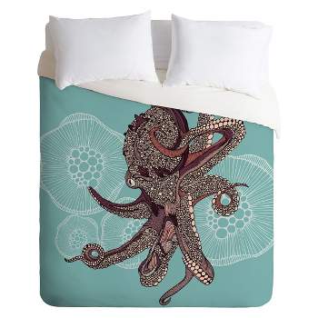 Octopus Bloom Lightweight Duvet Cover - Deny Designs®