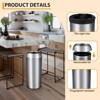 17 Gal/65L Stainless Steel Commercial Trash Can - Heavy-Duty Open-Top Waste Bin - 4 of 4