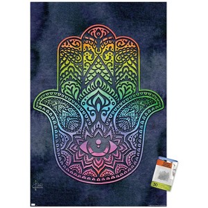 Trends International Brigid Ashwood - Rainbow Hamsa Unframed Wall Poster Prints - 1 of 4