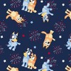 Men's Bluey Americana Tank Top and Shorts Pajama Set - Black/Light Blue - 4 of 4