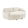 Corduroy Upholstered Double Chaise Lounge Sofa, Oversized Chaise Lounge Sofa with USB Ports for Living Room, Modern Chaise Lounge Sofa-Koiai - 3 of 4