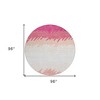 Blush Pink And Ivory Striped Washable Indoor Outdoor Area Rug - 3 of 4