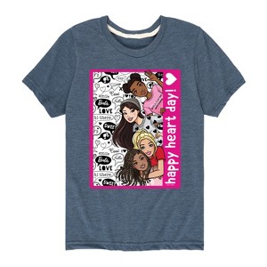 Boys' - Barbie - Happy Heart Day Short Sleeve Graphic T-Shirt - 1 of 4