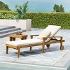 Okak Patio Lounge Chairs with Wheels & Adjustable Backrest,Wooden Outdoor Chaise Lounge for Patio,Beach,Yard - 2 of 4