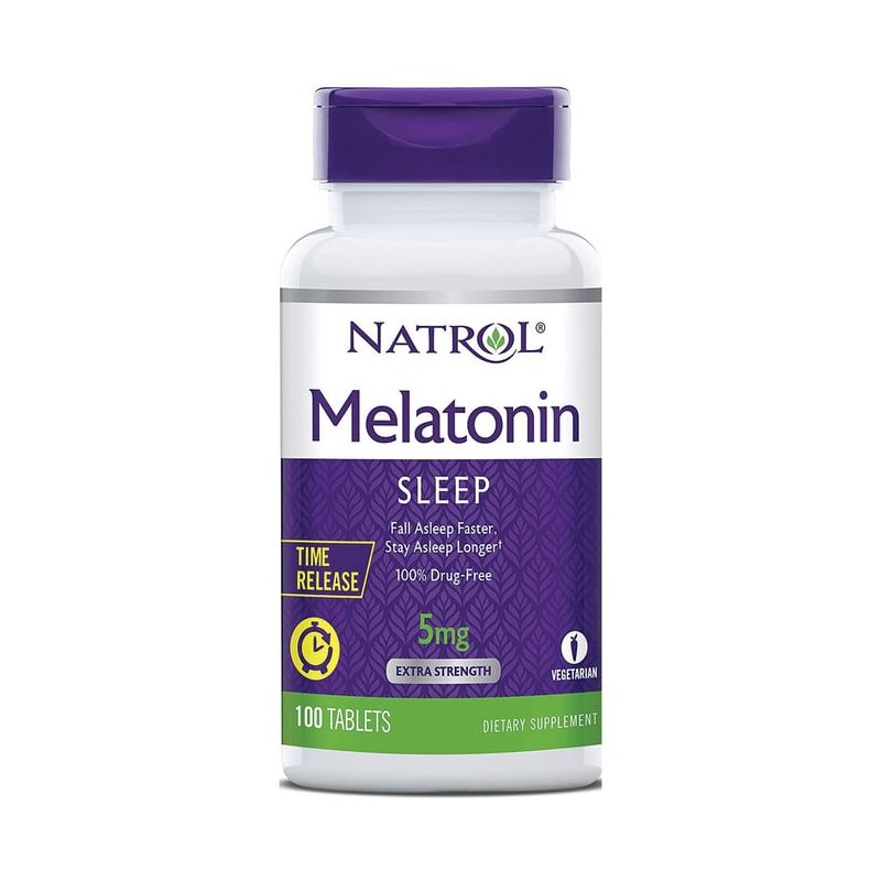 Natrol Melatonin Time Release - Extra Strength 5mg 100 Tablets, 1 of 4