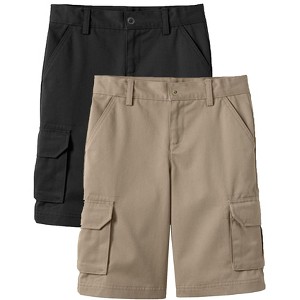 Galaxy Approved  Boy's Stretch Cotton Cargo Shorts-2 Pack - 1 of 4