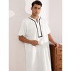 Lars Amadeus Men's Loose Fit Short Sleeves Solid Color Nightgown - 2 of 4