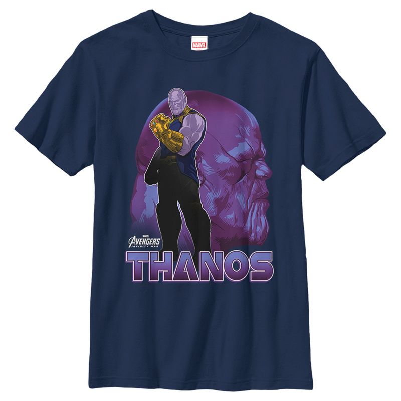 Boy's Marvel Avengers: Infinity War Thanos Portrait T-Shirt, 1 of 5