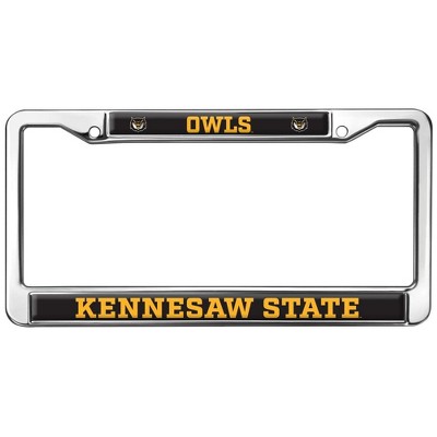 Kennesaw State University Owls Logo Full Size Standard License Plate Metal Frame