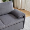 64.5" Corduroy Sleeper Sofa Bed with Pullout Bed - 2 of 4