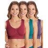 Collections Etc Seamles & Soft Comfort Bra-3pk - image 3 of 4