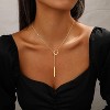 Long Lariat Necklace for Women, 14K Gold/Silver Plated Y-Drop Beaded Chain - 2 of 4