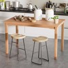 Costway Patio Rectangle Dining Table Indonesia Teak Wood Spacious Slatted Tabletop Outdoor Up to 6 - 3 of 4