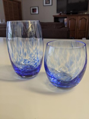 Blue Rose Polish Pottery 12oz. Cobalt Water Glass - Set of 6