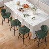 Arceso 26 Inch Swivel Bar Stools Set of 2, Counter Height Bar Stools with Back, Upholstered Counter Stools, Faux Leather with Stitching, Metal Legs - 3 of 4