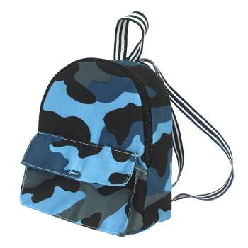 Sophia’s Camouflage Nylon Backpack for 18" Dolls, Blue