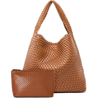 Large Woven Tote Bag for Women Weave Purse Woven Leather Handbag