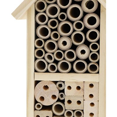 Bright Creations Pine Wood Hive Mason Bee Houses Insect Home for Garden (7.4 x 10.15 x 4.65 Inches)