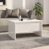 vidaXL Coffee Table High gloss white Engineered wood Medium - 3 of 4
