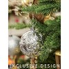 Aoibox 46 Pcs Silver Christmas Ball Ornaments Set Shatterproof Tree Decorations with 10 Velvet Bows 36 Balls 3 Sizes and Hooks - 4 of 4