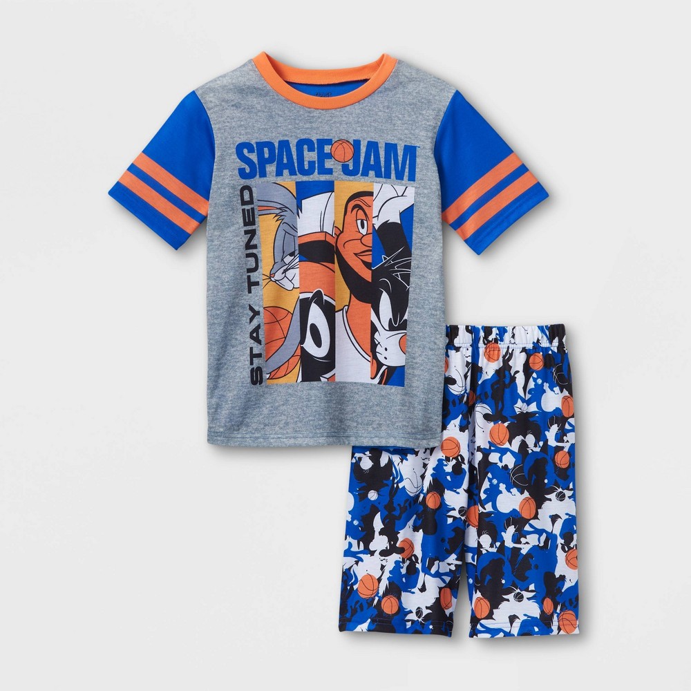 Boys' Space Jam 2pc Pajama Set - Gray/Blue M