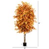 Nearly Natural 8-ft Autumn Ficus Artificial Fall Tree - 2 of 4