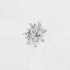 Silver Plated Starburst Cubic Zirconia Stud Earrings - 2 of 2