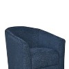 Set of 2 Liria Wooden Upholstered Barrel Chair for Livingroom with Metal Swivel Base | ARTFUL LIVING DESIGN - 4 of 4