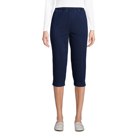 Lands' End Women's Sport Knit High Rise Elastic Waist Pull On Pants - X  Large - Radiant Navy : Target