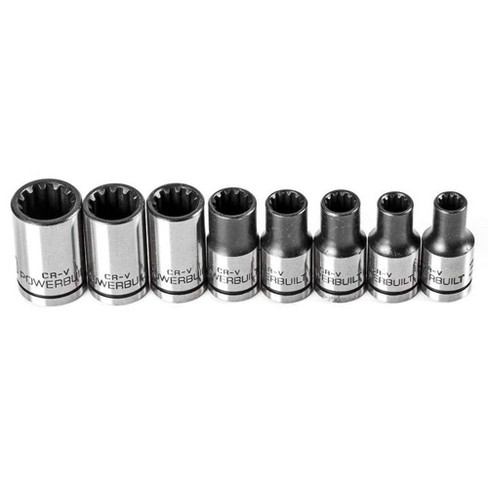 Powerbuilt 8 Piece 1/4 Inch Drive Universal Socket Set With Tray : Target