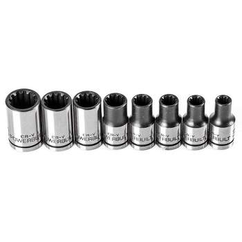 Powerbuilt 8 Piece 1/4 Inch Drive Universal Socket Set with Tray