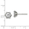 Black Bow Jewelry 7mm Antiqued Cubic Zirconia Post Earrings in Stainless Steel - 4 of 4