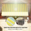 Vynxaria Retractable Awning - 12' x 10' Patio Sunshade Canopy with Manual Crank - Yellow and Gray - 4 of 4