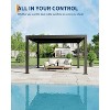 All-Aluminum Louvered Pergola, Outdoor Pergola with Adjustable Louvered Roof, Reinforced Frame, Integrated Drainage System, Hardtop Gazebo for Patio - 3 of 4