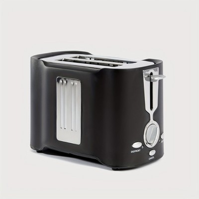 DOMETOUR 2 Slice Toaster, Quick & Even Results Every Time, Wide Slots Fit Any Size Bread Drop-Down Crumb Tray for Easy Clean Up, Stainless Stee