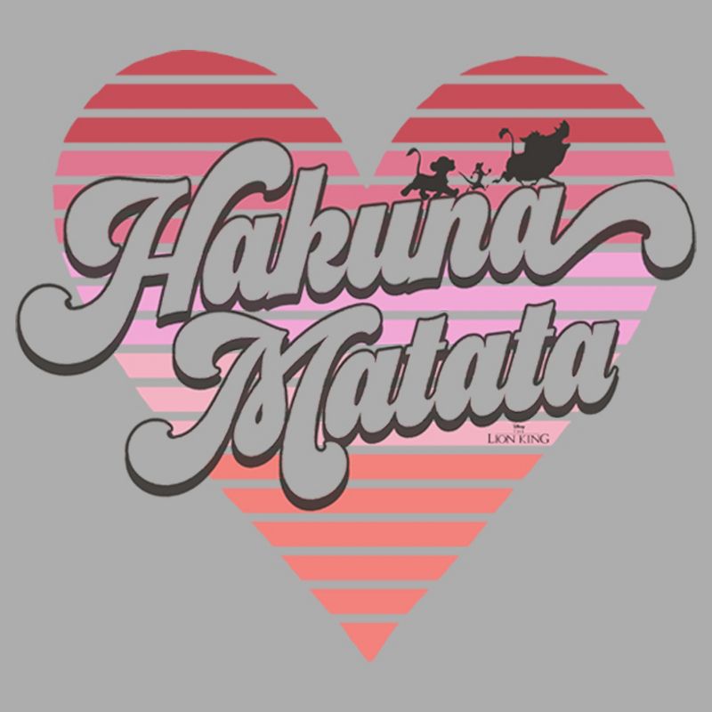 Boy's Lion King Hakuna Matata Stripe Heart T-Shirt, 2 of 6