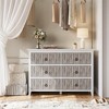Dresser for Bedroom, 47" Wide Modern Dresser with Fluted 6 Drawer Dresser, Waveform Fluted Wooden Dresser Large Chest of Drawers - 4 of 4