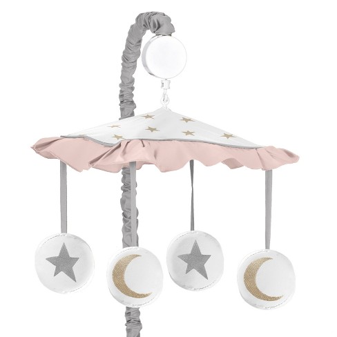 The Peanutshell Grace Musical Mobile, Pink Swan And Gold Hearts : Target