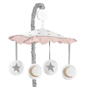 Sweet Jojo Designs Musical Mobile - Celestial - Pink/Gold, Gold Gray Pink