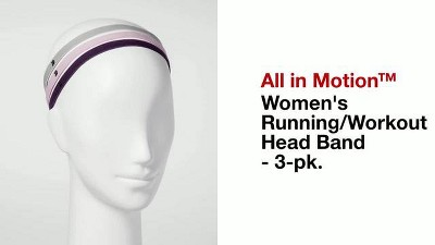 Women's Running/workout Head Band 3pk - Purple/violet/gray - All In Motion™  : Target