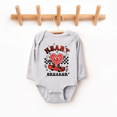 The Juniper Shop Heart Breaker Skater Baby Long Sleeve Bodysuit