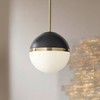 360 Lighting McGraw 10 1/4" Modern Pendant Ceiling Light Fixture Dining Room Over Table Kitchen Island Hanging Antique Brass Black Finish Metal Mini - 2 of 4