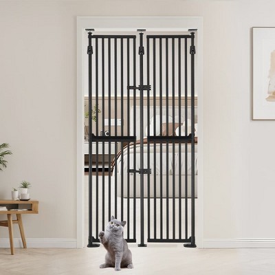 Unipaws Extra Tall Cat Gate - Black | Multiple Sizes