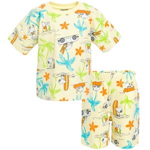 PEANUTS Snoopy Woodstock French Terry T-Shirt and Shorts Outfit Set Little Kid - 1 of 4