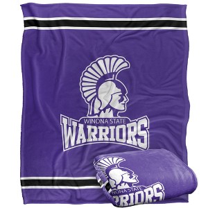 Winona State University Primary Logo Silky Touch Blanket White 50x60 - 1 of 4