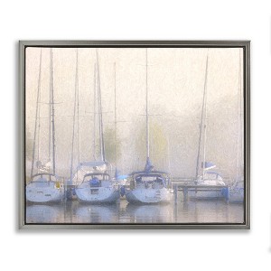 Stupell Industries Docked Sailboats Harbor Reflection, 31" x 25" - 1 of 4