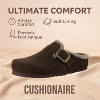 CUSHIONAIRE Haven Genuine Leather Clogs for Women – Faux Fur Lined  Slip-On Womens Shoes with Cork Footbed and Adjustable Buckle - 3 of 4
