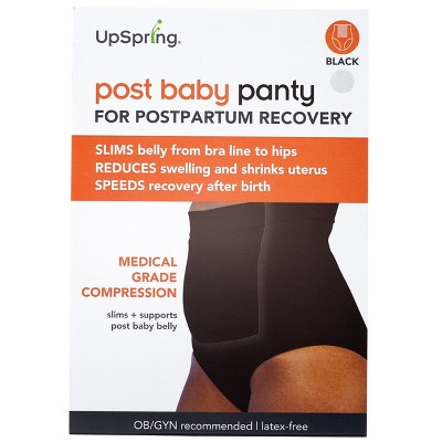 UpSpring Post Baby Panty Postpartum Recovery Underwear - Black - S/M